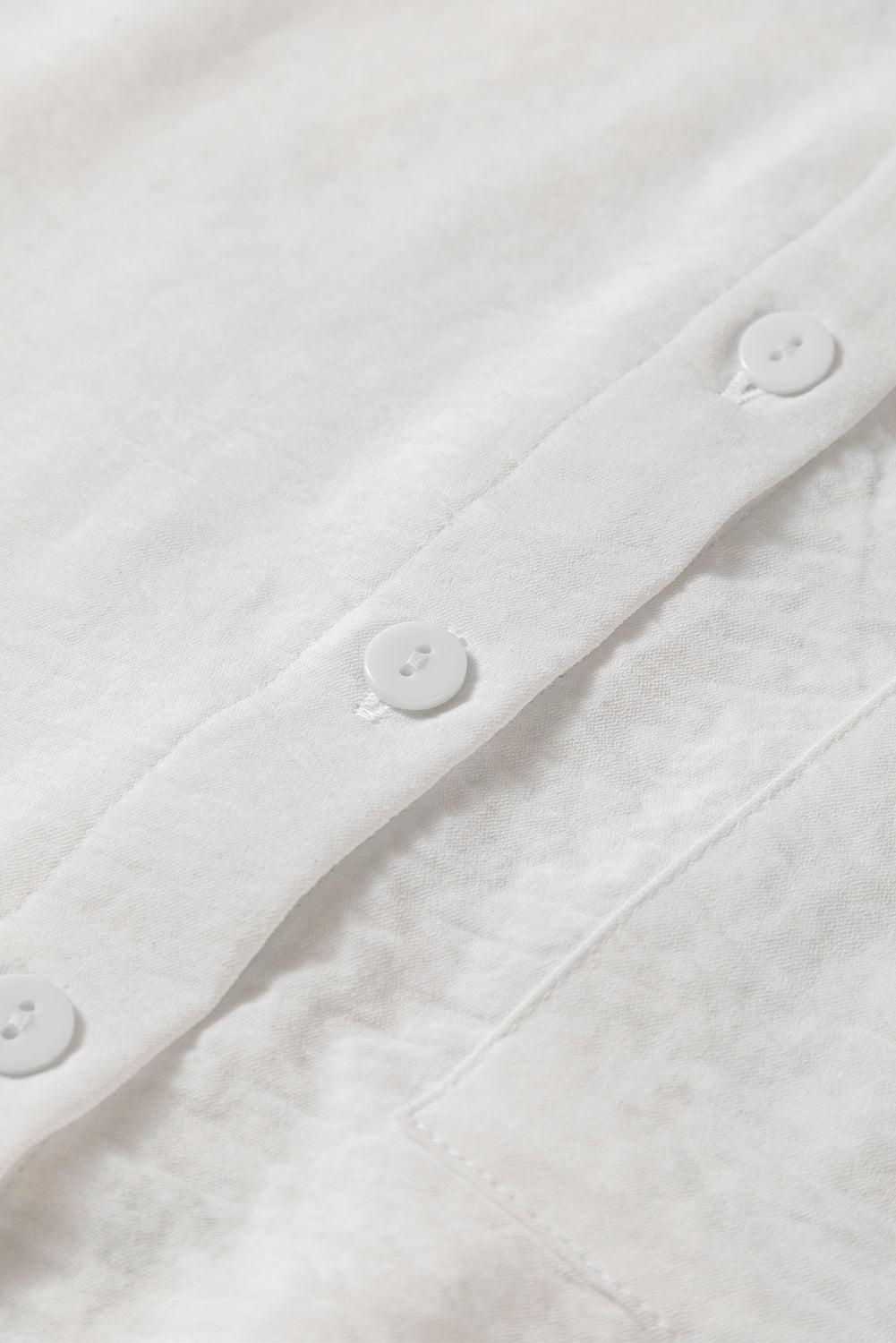 Beige Pure Color Patch Pocket Shirt