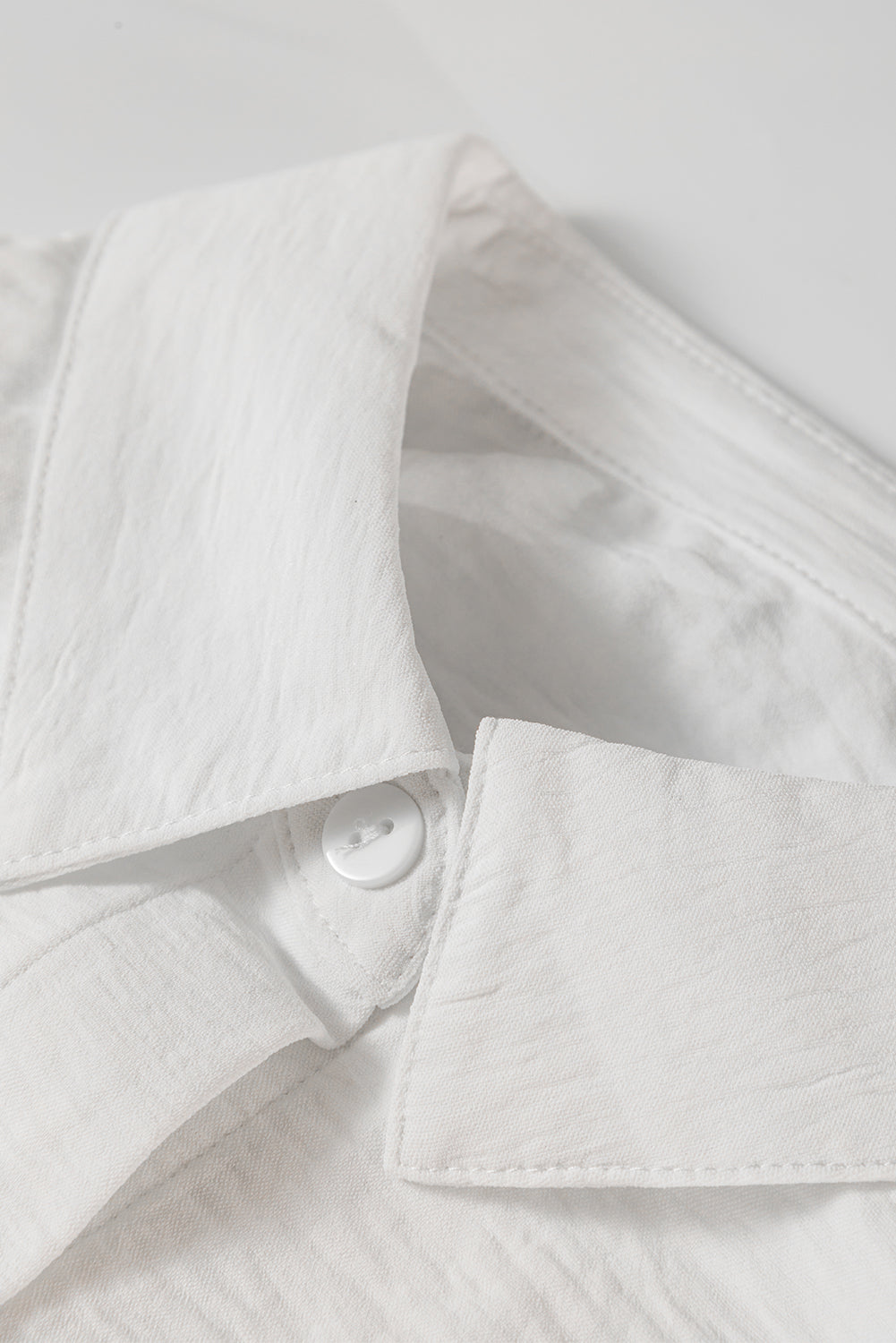 Beige Pure Color Patch Pocket Shirt