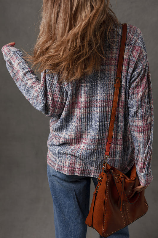 Multicolour Plaid Textured Chest Pocket Vintage Shirt