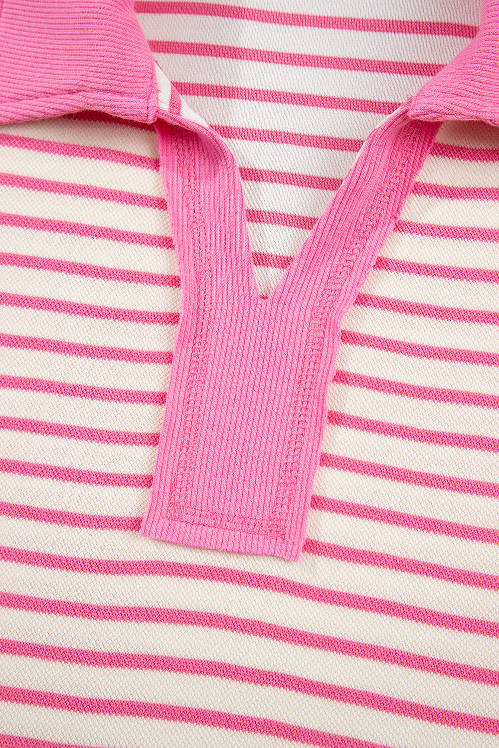 Green Stripe Collared V Neck Drop Shoulder Pullover and Skort 2pcs Outfit