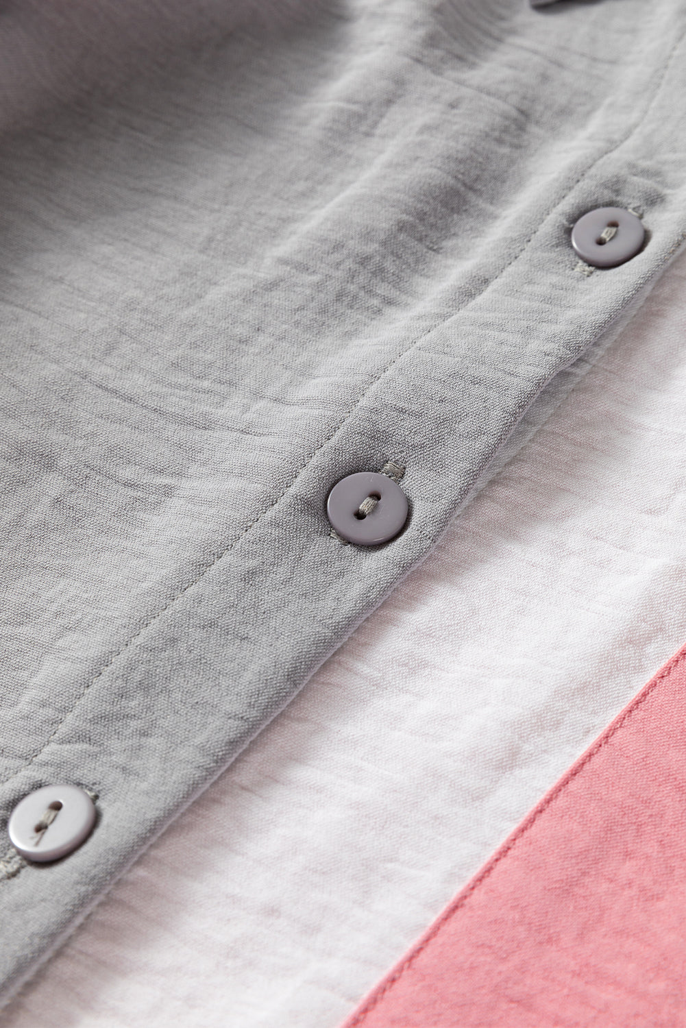 Beige Pure Color Patch Pocket Shirt