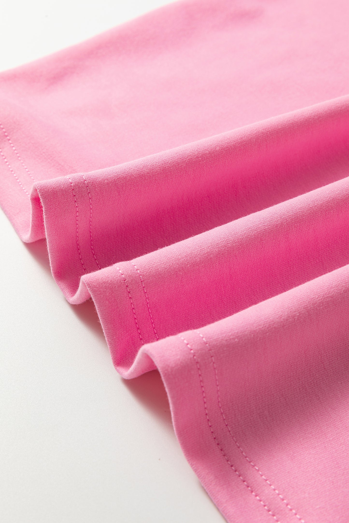 Bonbon Solid Color V Neck Tee Drawstring Pant Set