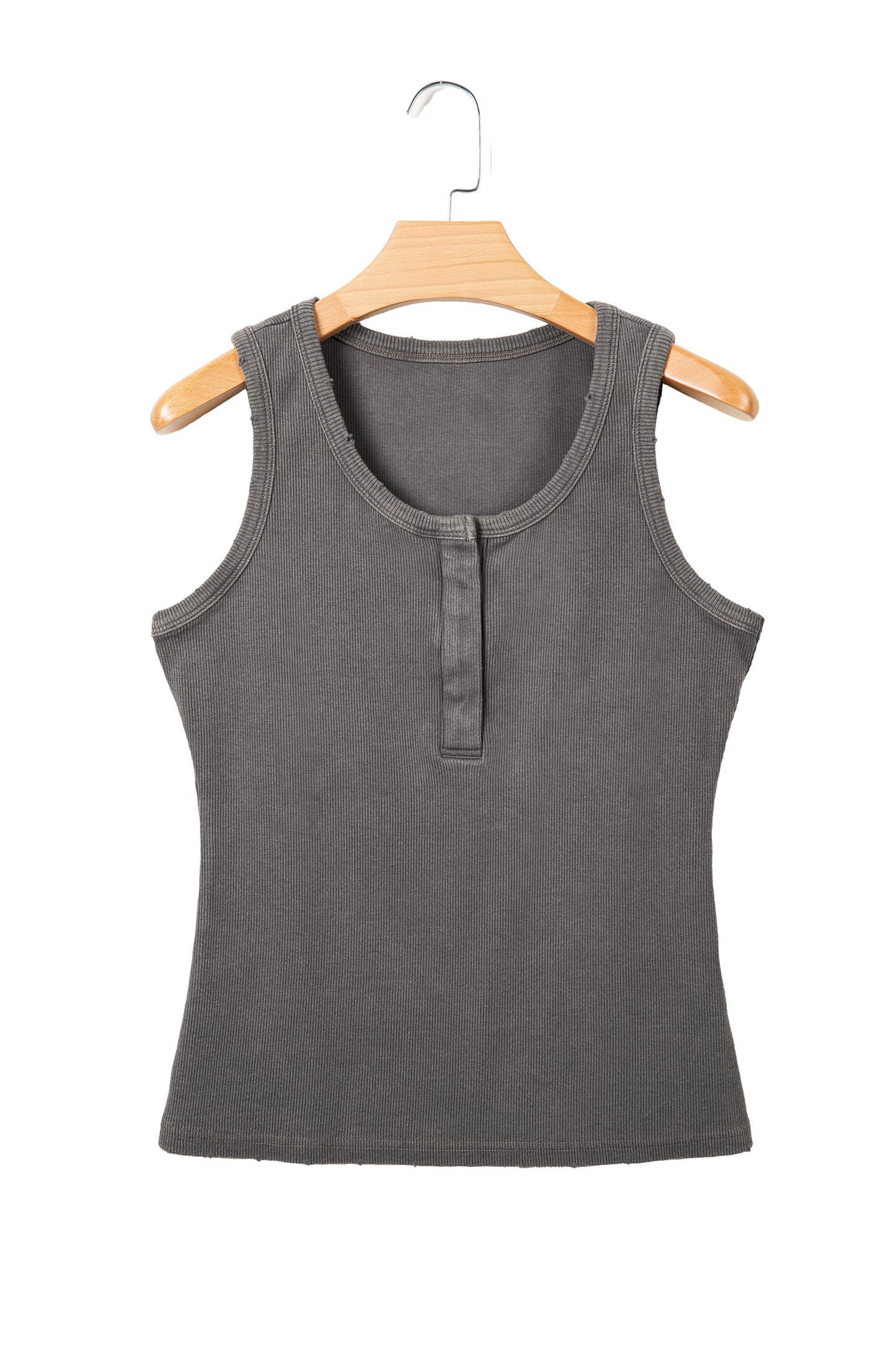 Bright Green Vintage Distressed Ribbed Mineral Wash Tank Top