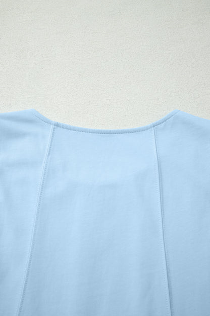 Pink Stitched Detail Loose Tank Top Cotton 2pcs Short Set