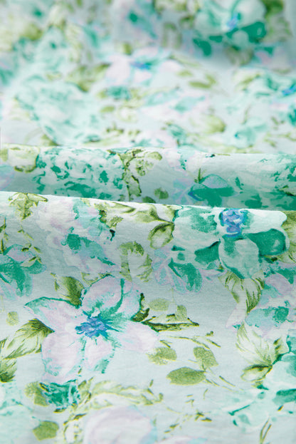 Green Floral Lace Tied Strap Empire Waist Maxi Dress