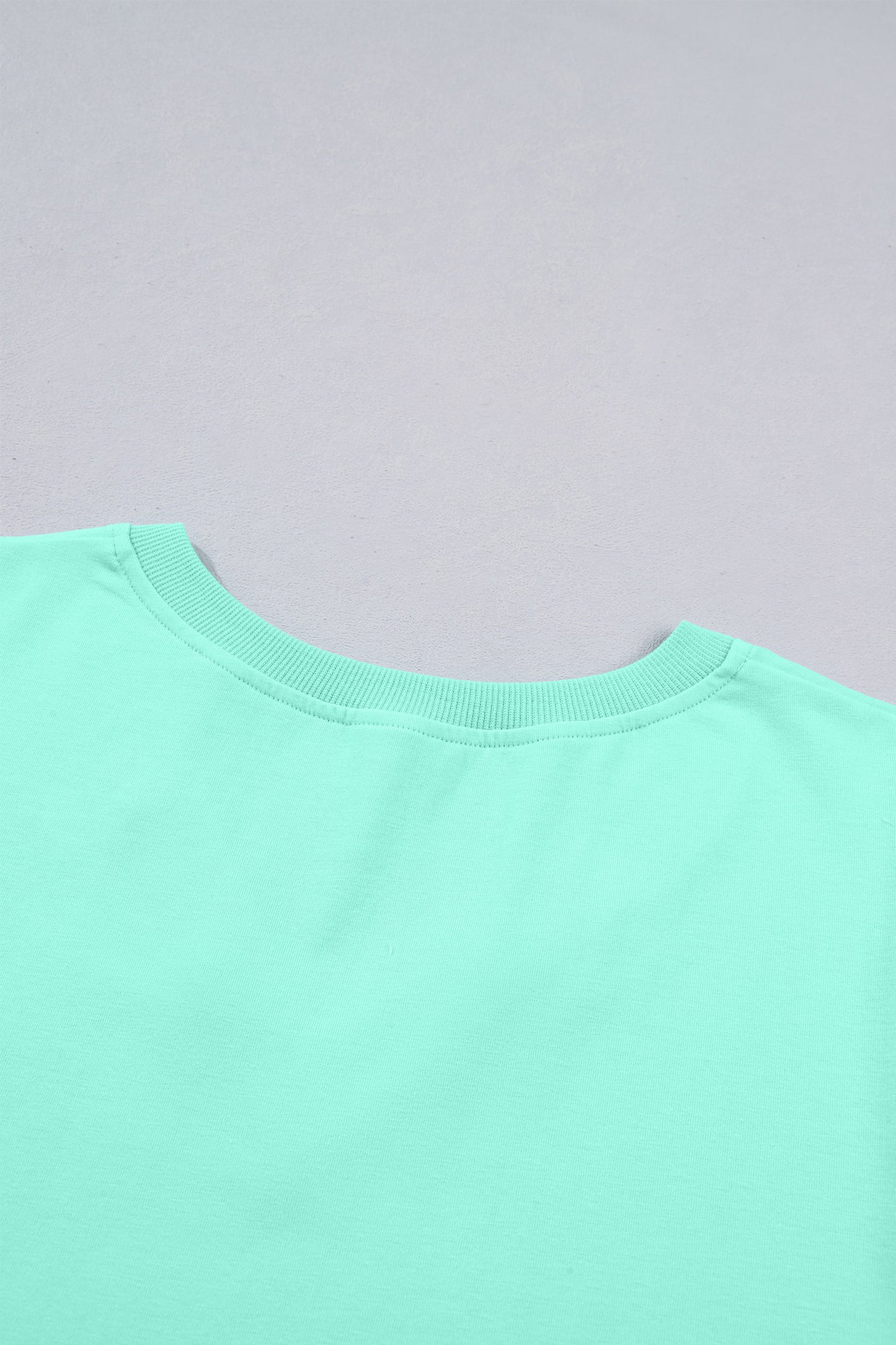 Yellow Solid Color V Neck Short Puff Sleeve Blouse