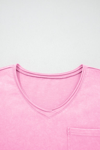Sachet Pink Cotton Mineral Wash T Shirt