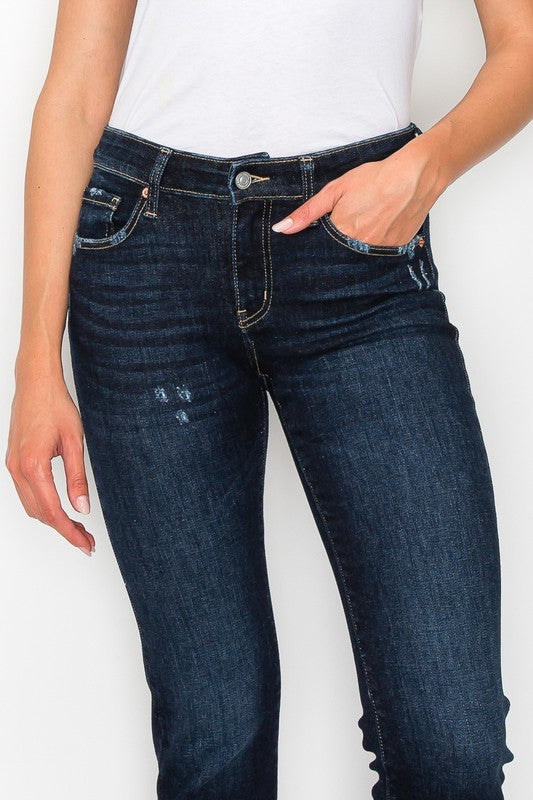 HIGH RISE SKINNY STRAIGHT JEANS