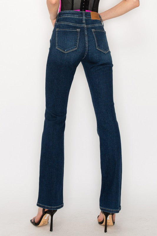 PLUS SIZE - HIGH RISE SKINNY BOOTCUT JEANS