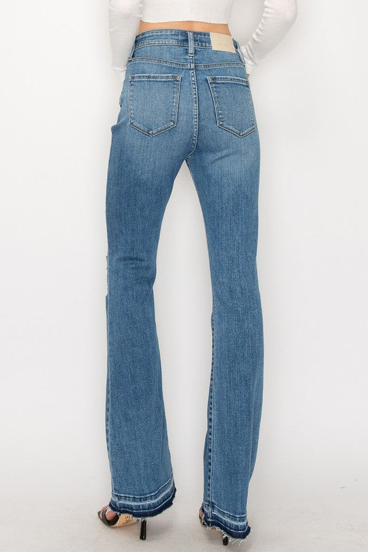 PLUS SIZE - HIGH RISE SKINNY BOOTCUT JEANS