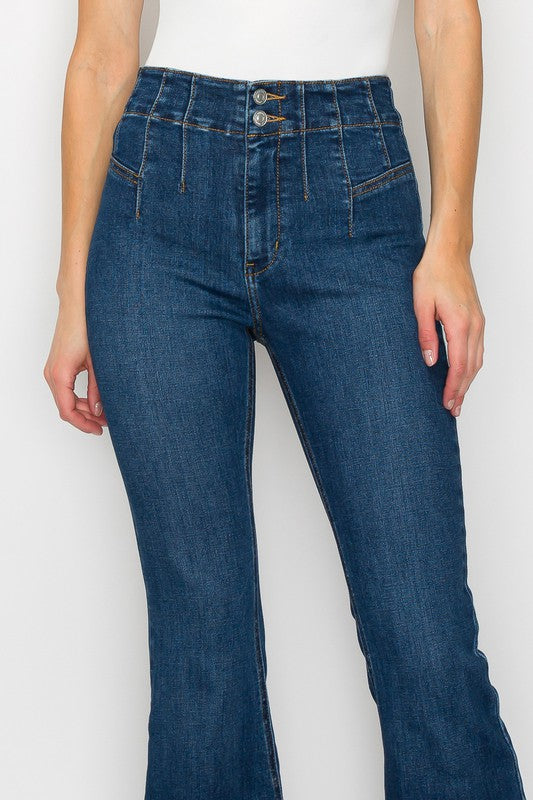 PLUS SIZE - HIGH  RISE MODERN FLARE JEANS