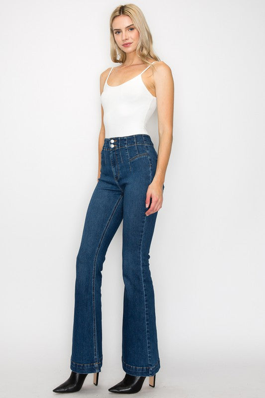 PLUS SIZE - HIGH  RISE MODERN FLARE JEANS