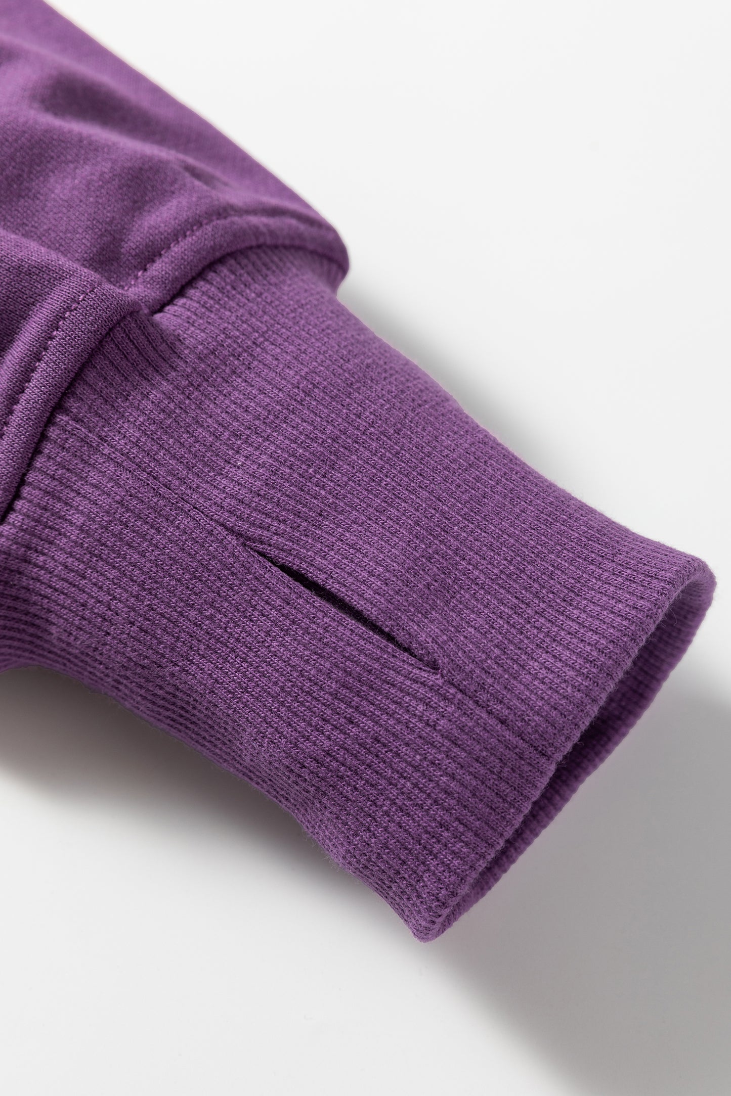 Green Bay Solid Color Oversize Slit Sweatshirt Ribbed Leggings 2pcs Set