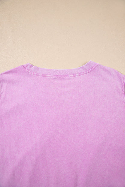 Phalaenopsis 2 Pieces Mineral Wash Cotton Tank Top Lined Split Skirt Set