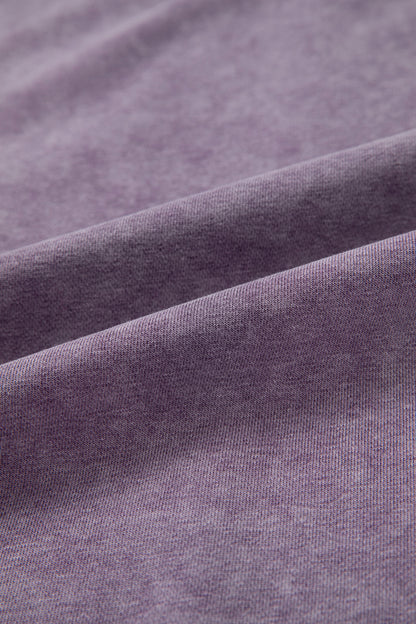 Valerian Mineral Wash Exposed Seam Side Slit Sweatshirt