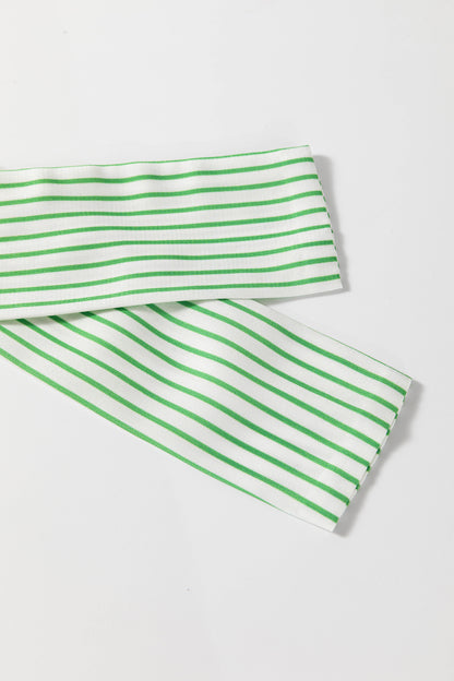 Green Fashion Printed Knot Straps Babydoll Tank Top