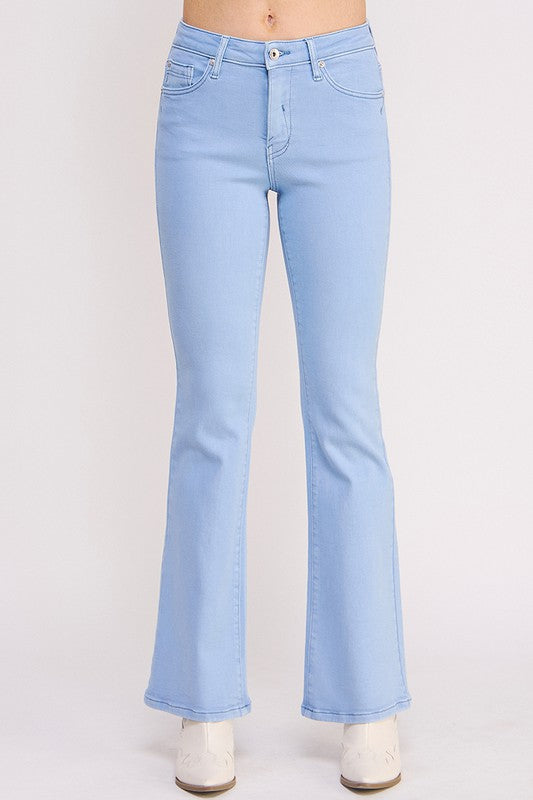 MID RISE COLOR SLIM BOOTCUT WITH STRETCH