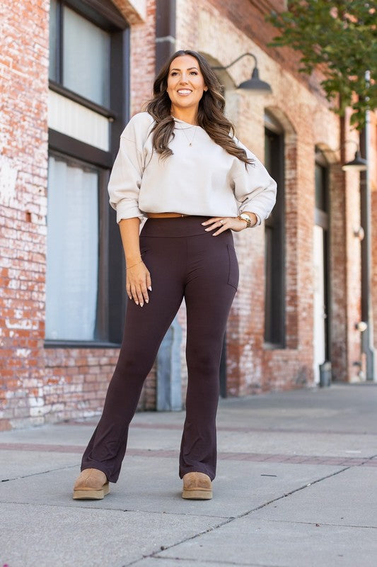 The Brandy Brown Flare with Pockets