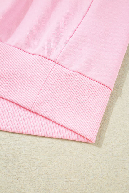 Phalaenopsis Chenille Heart Pattern Casual 2pcs Pants Set