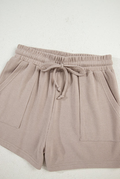 Jet Stream Textured Colorblock Patchwork Tee and Shorts Set