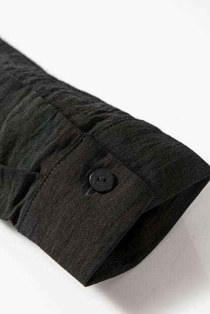 Beige Pure Color Patch Pocket Shirt