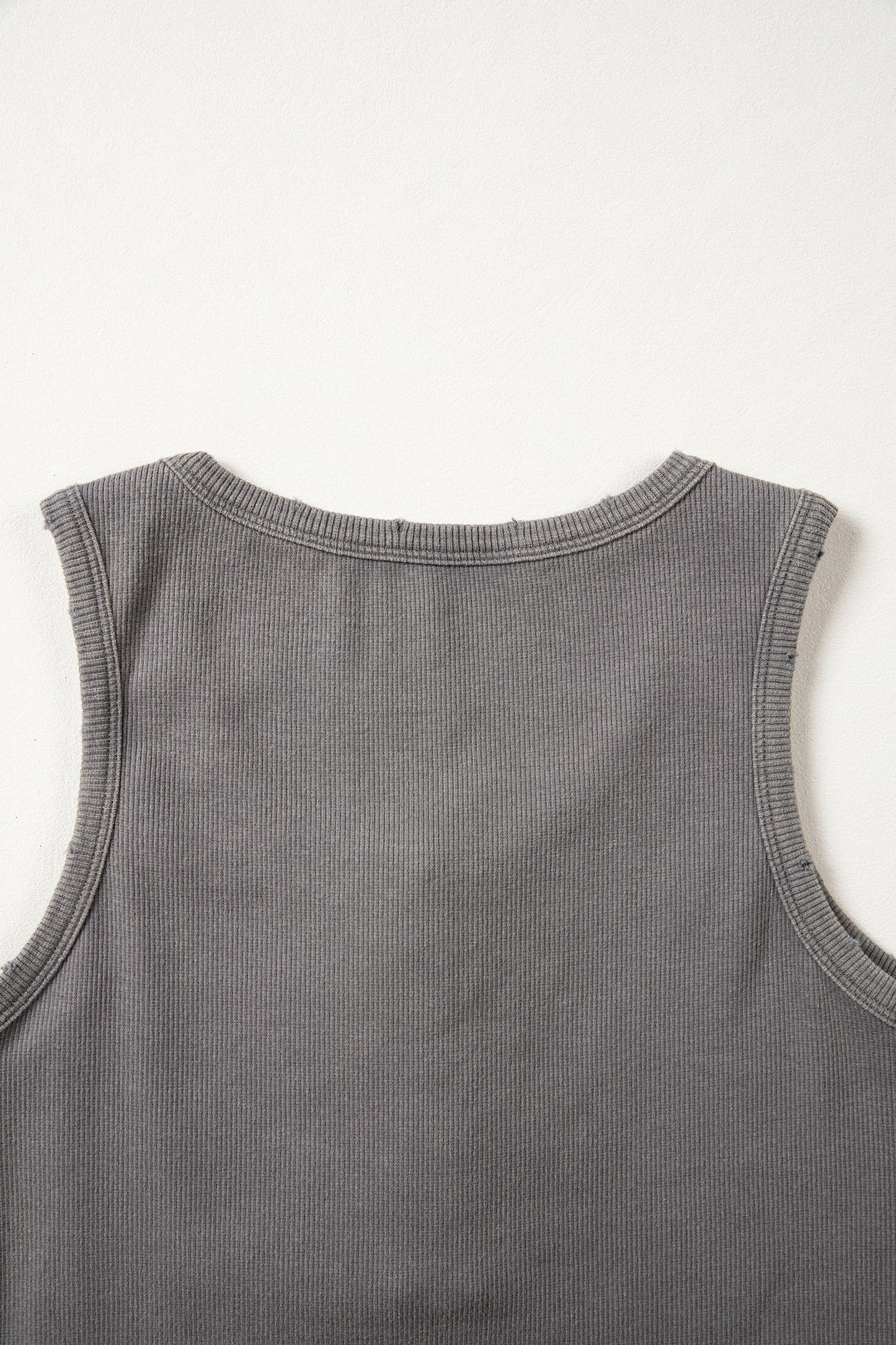 Bright Green Vintage Distressed Ribbed Mineral Wash Tank Top