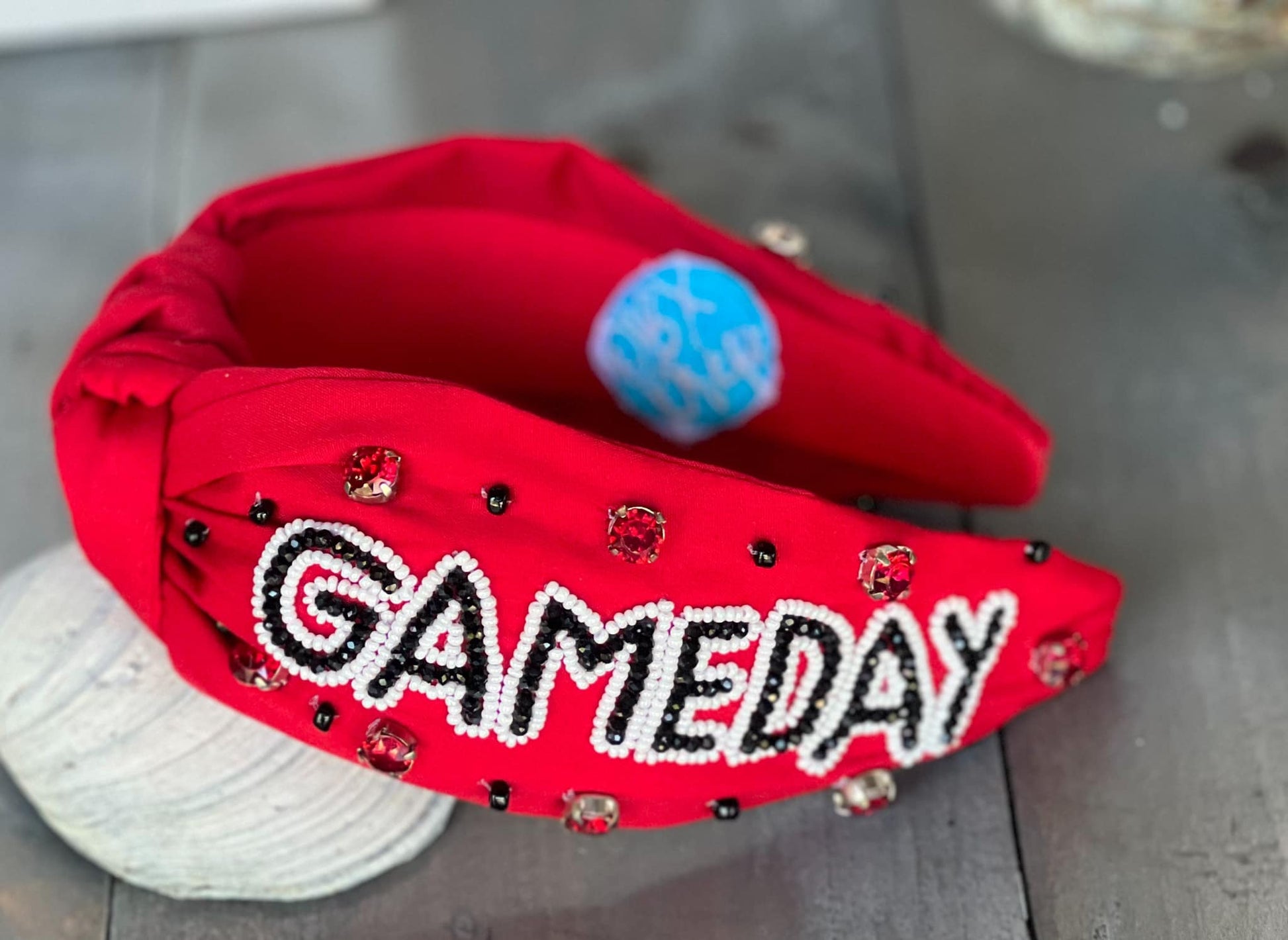 Game Day Seed Beaded Front Knot Headband - OBX Prep