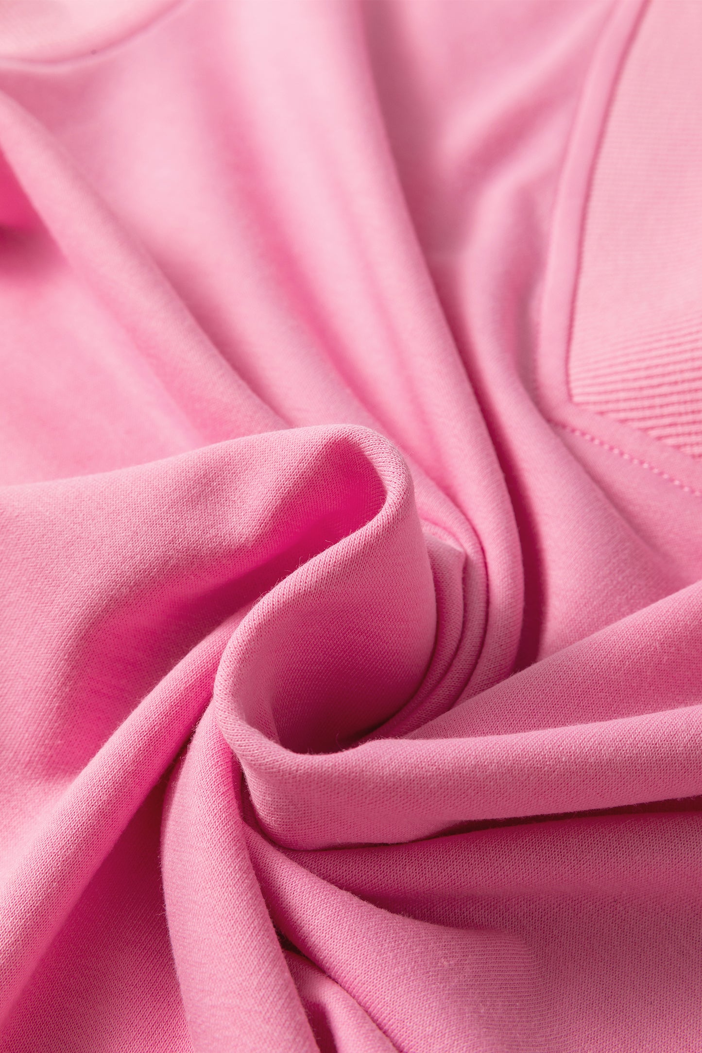 Bonbon Solid Color V Neck Tee Drawstring Pant Set