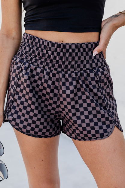 White Leopard High Waisted Athletic Shorts