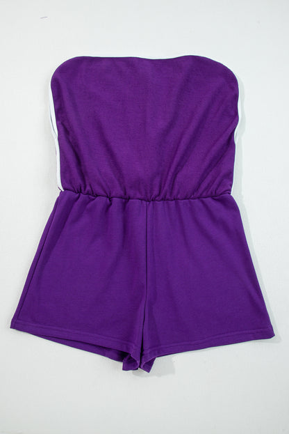 Evergreen Varsity Stripe Detail Drop Shoulder Pullover Mini Skirt Set