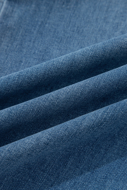 Ashleigh Blue Multi Buttons High Waist Wide Leg Jeans With Pockets