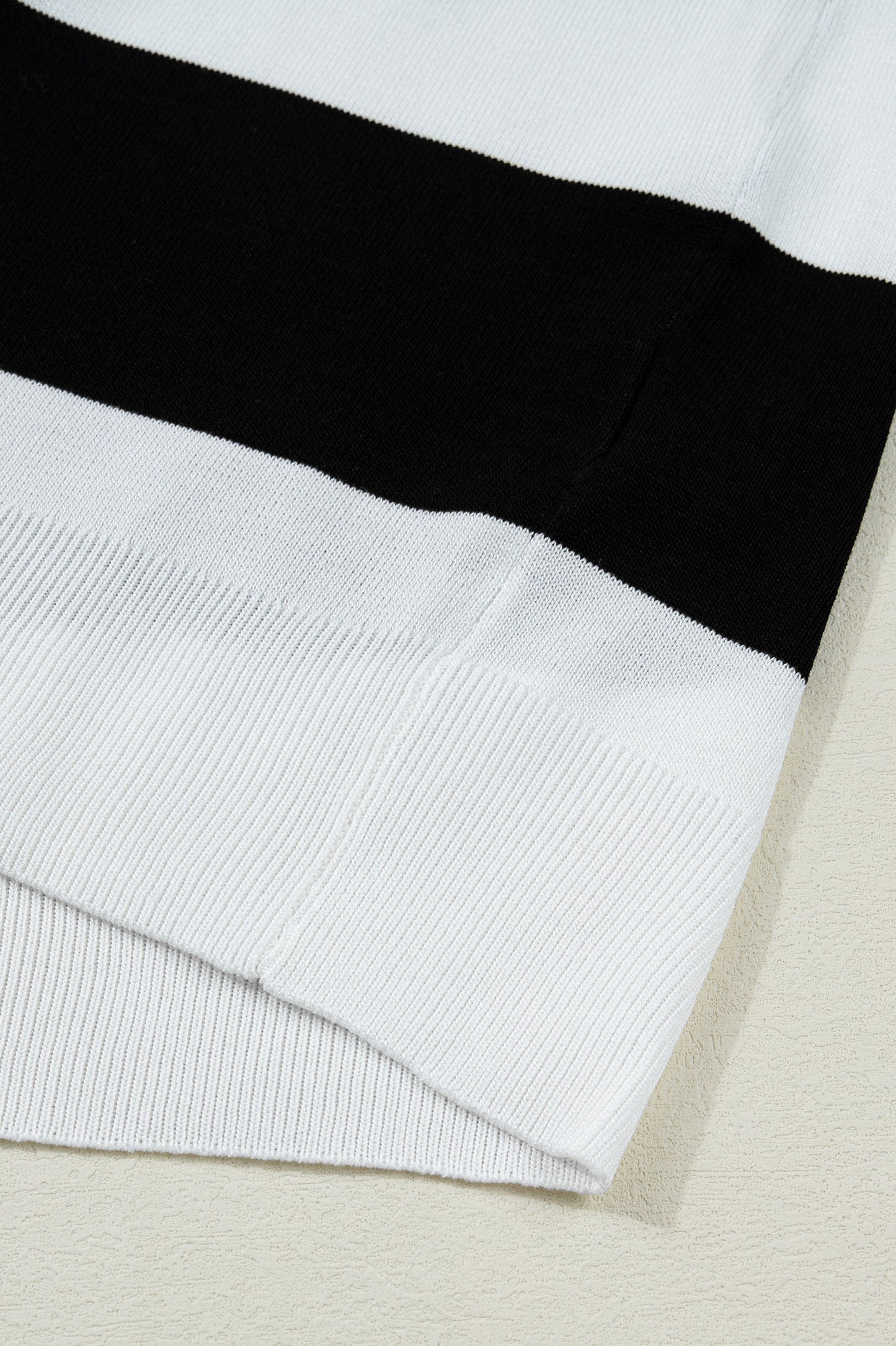 Pink Stripe Colorblock Striped Knitted T shirt