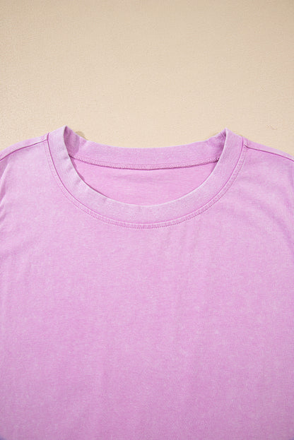 Phalaenopsis 2 Pieces Mineral Wash Cotton Tank Top Lined Split Skirt Set