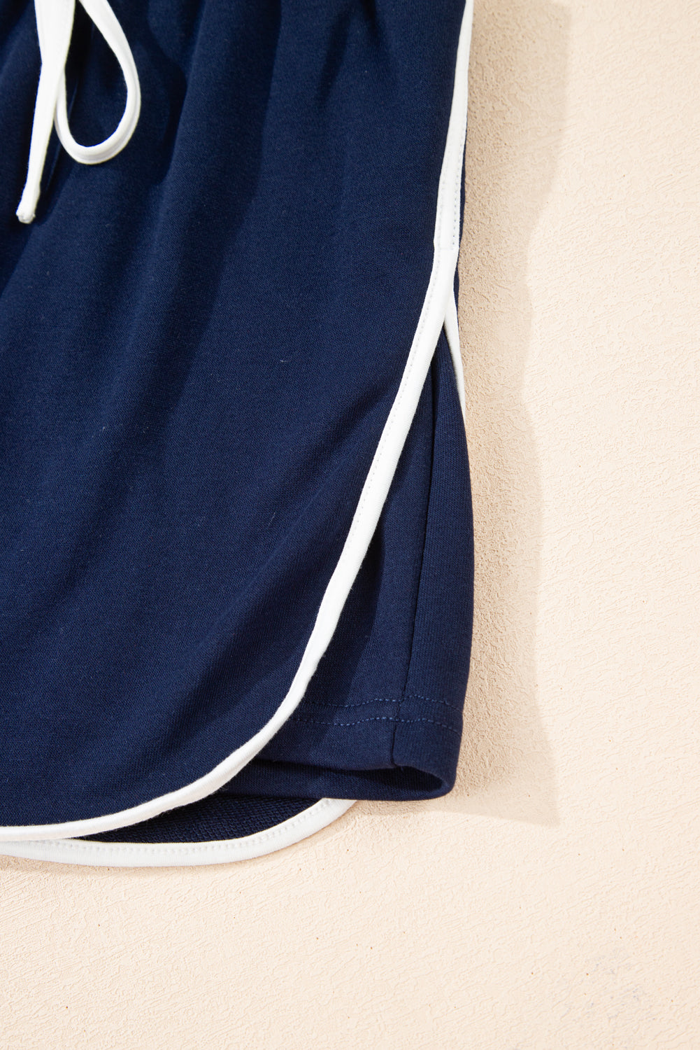 Evergreen Varsity Stripe Detail Drop Shoulder Pullover Mini Skirt Set