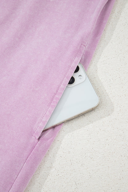 Phalaenopsis Mineral Wash Tank Mini Dress with Pockets