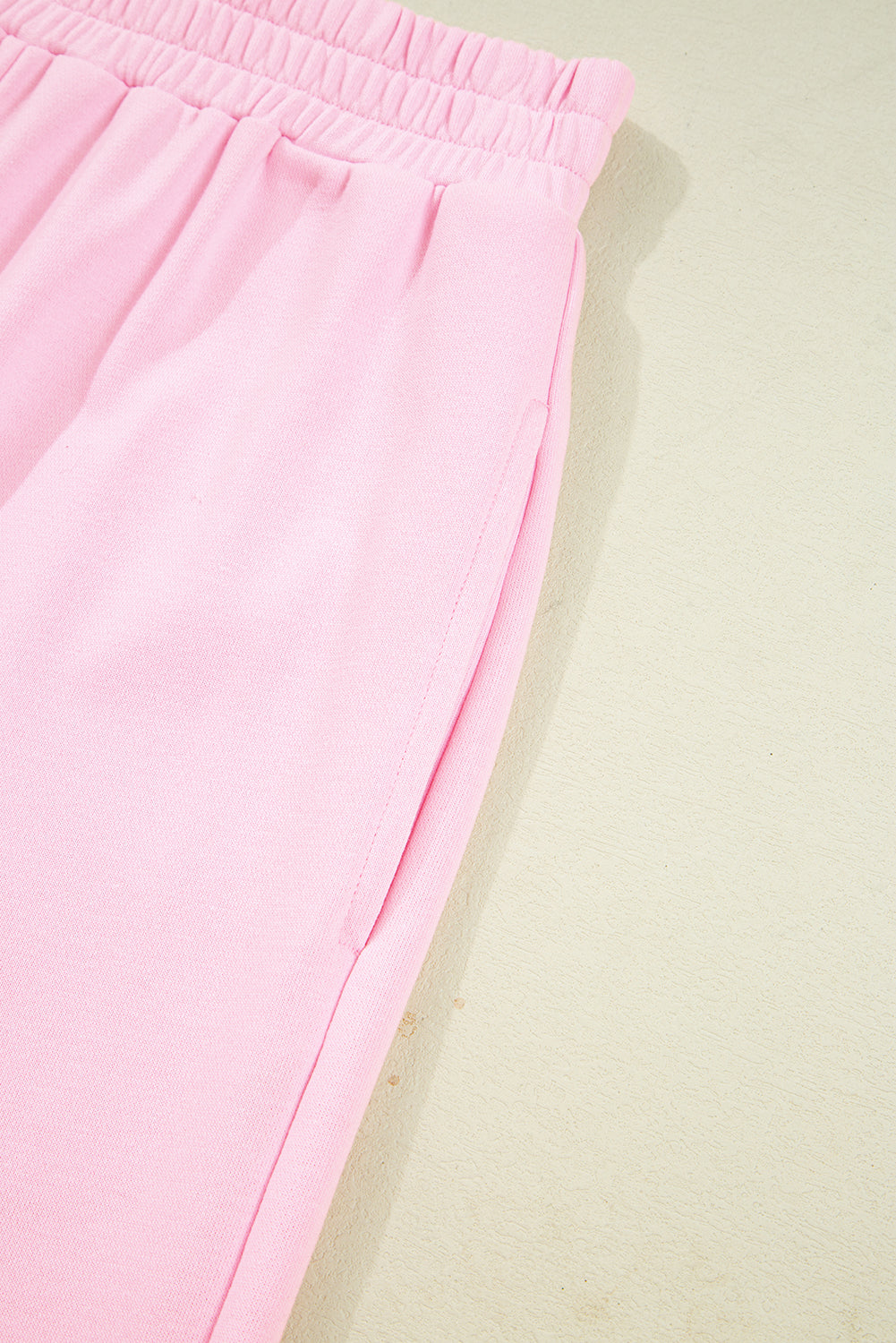 Phalaenopsis Chenille Heart Pattern Casual 2pcs Pants Set