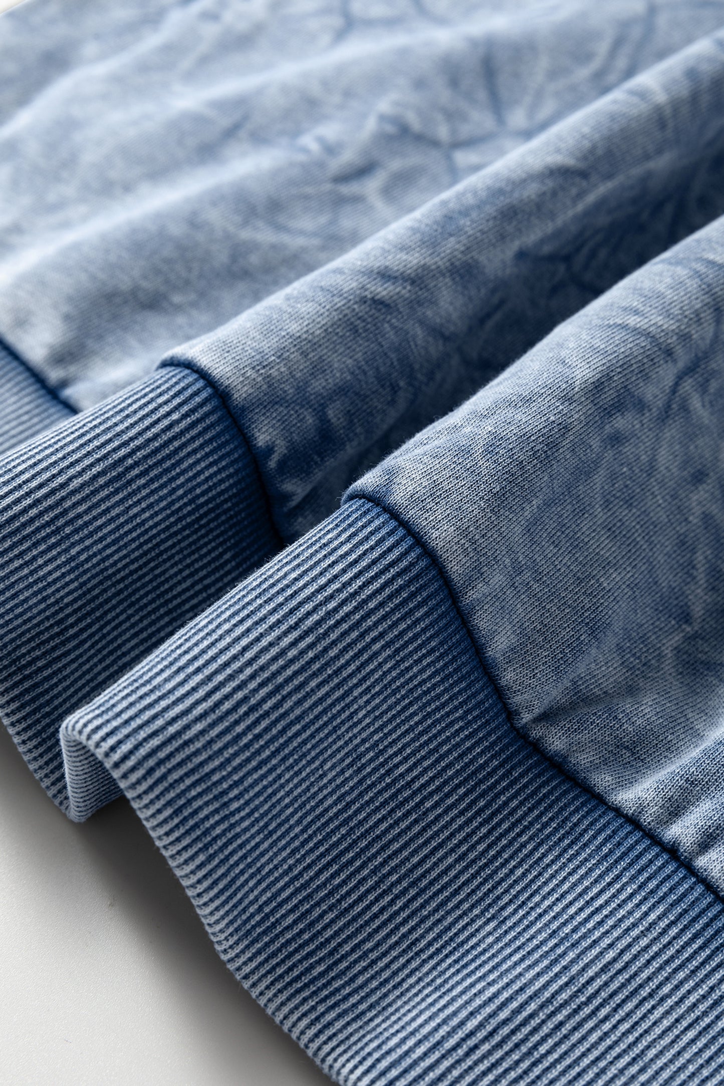 Real Teal saved by grace Letter Embroidery Mineral Wash Loose Sweatshirt