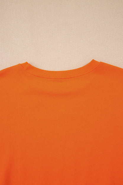 Evergreen Varsity Stripe Detail Drop Shoulder Pullover Mini Skirt Set