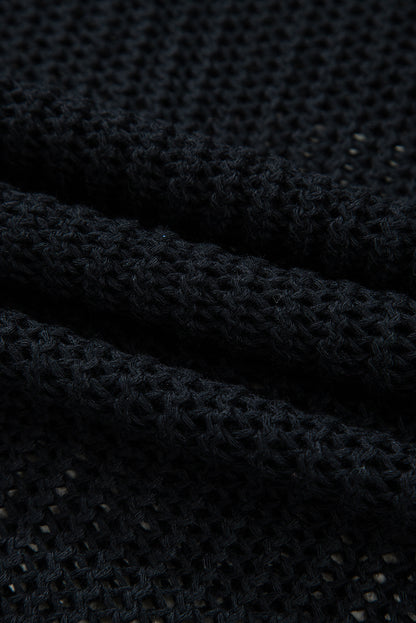 Coral Crochet Hollow-out Jumper Top Sweater