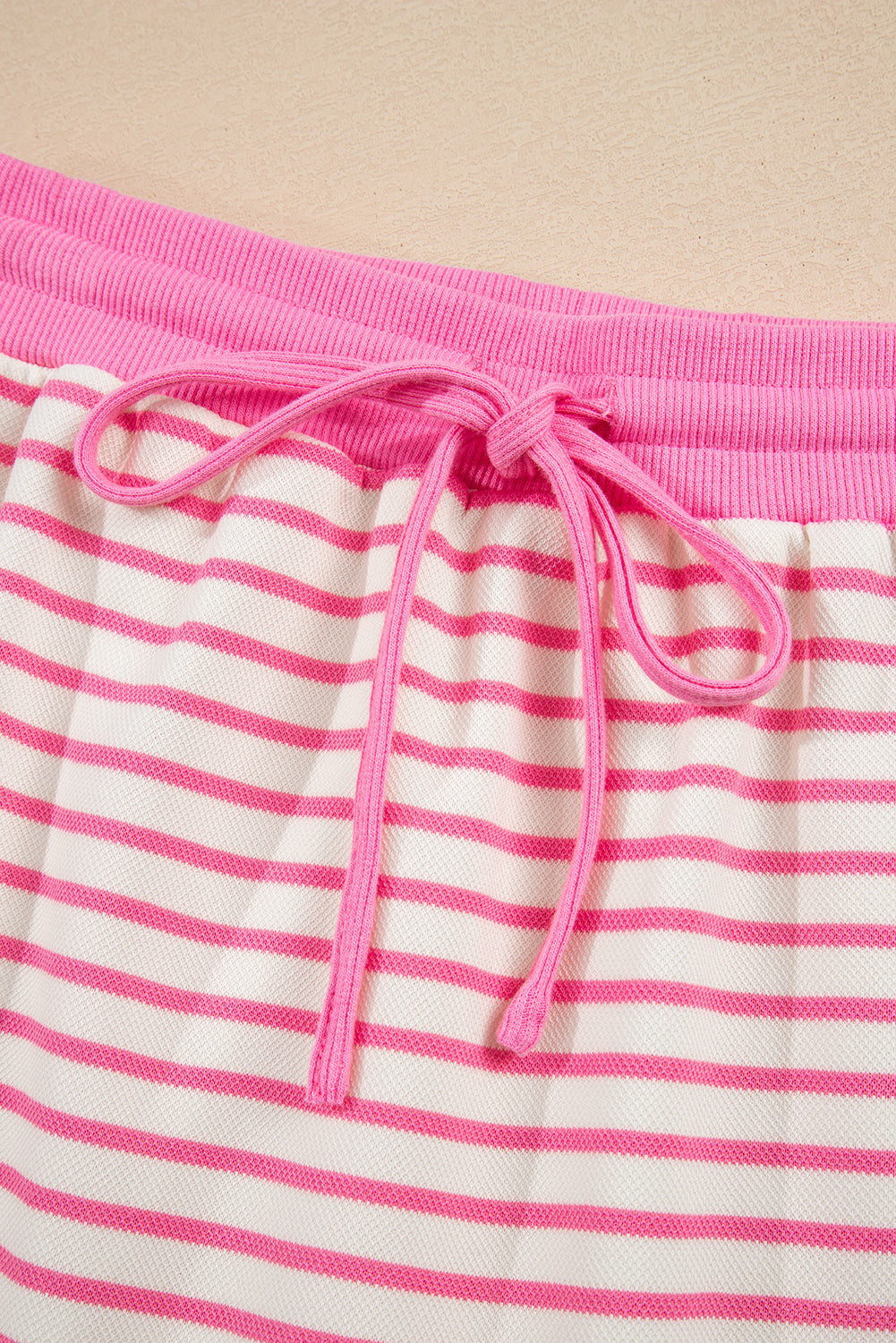 Green Stripe Collared V Neck Drop Shoulder Pullover and Skort 2pcs Outfit