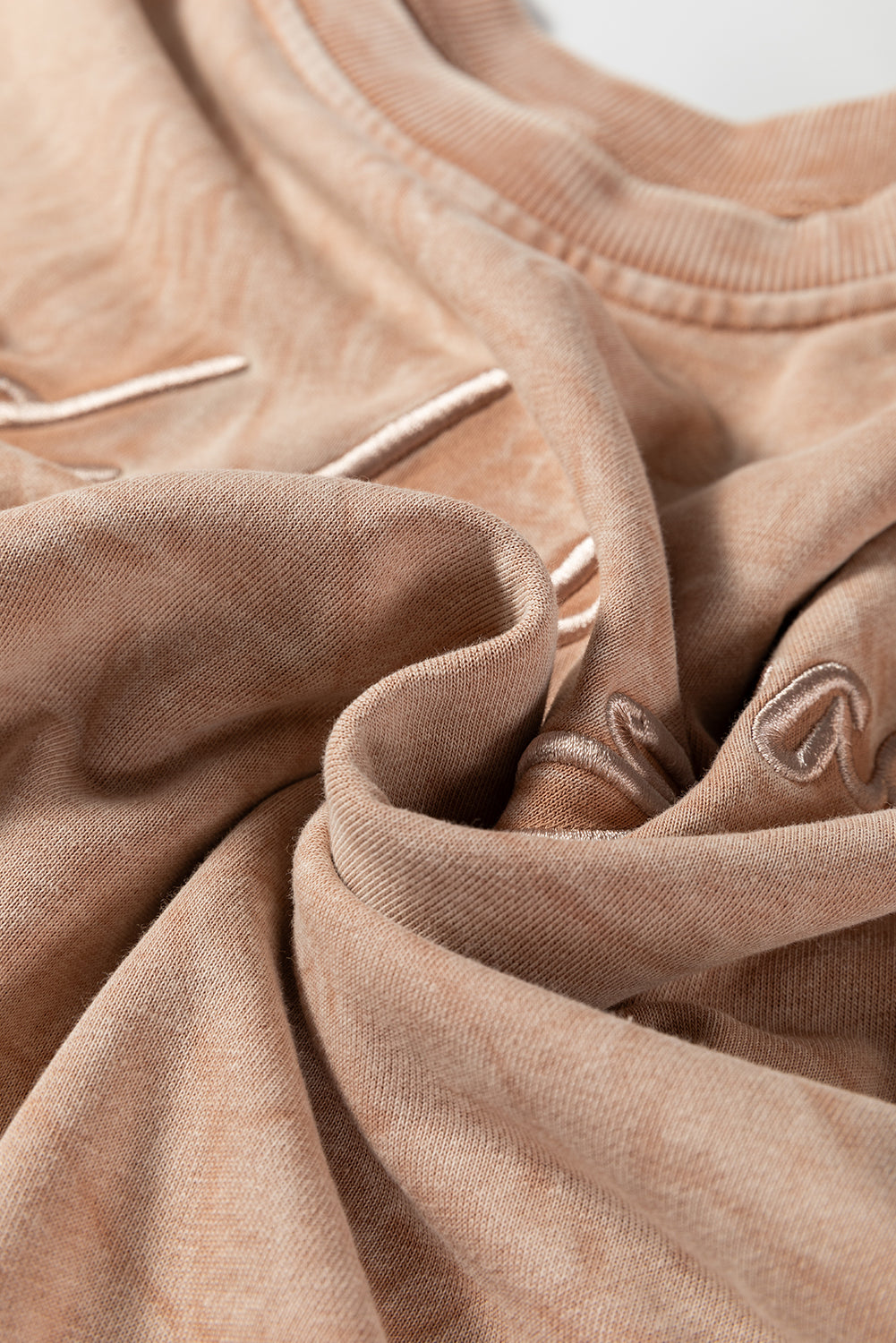 DUNE saved by grace Embroidered Mineral Wash Plus Size Sweatshirt