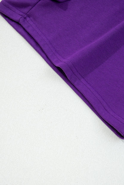 Evergreen Varsity Stripe Detail Drop Shoulder Pullover Mini Skirt Set