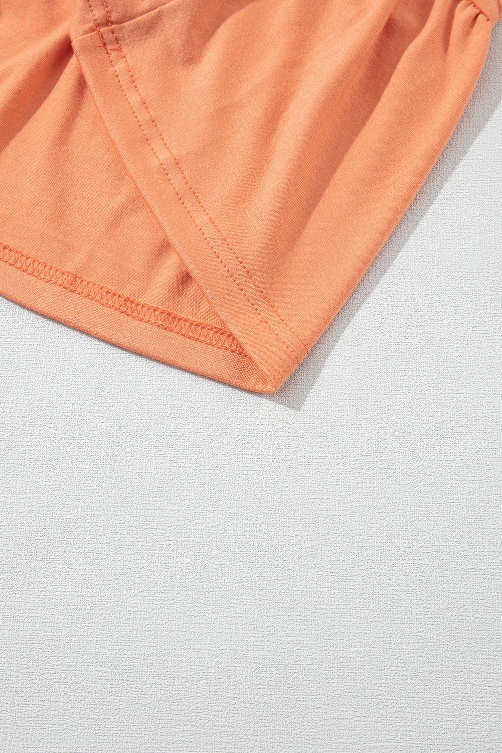 Orange Boho Paisley Mix Print Raglan Sleeve Ruffled Blouse