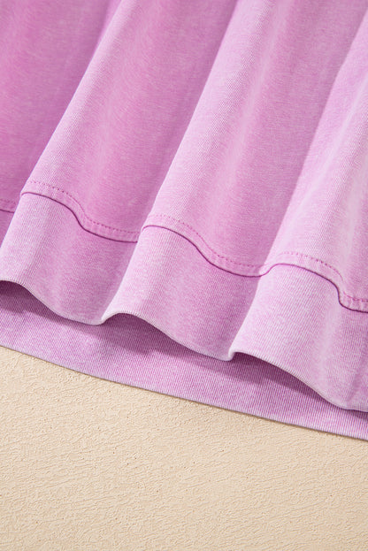 Phalaenopsis 2 Pieces Mineral Wash Cotton Tank Top Lined Split Skirt Set