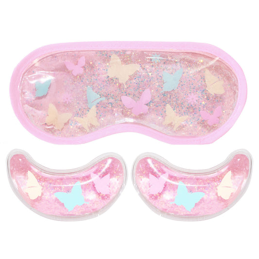 Hot and Cold Eye Mask Set- Butterflies and Purple Daisies S