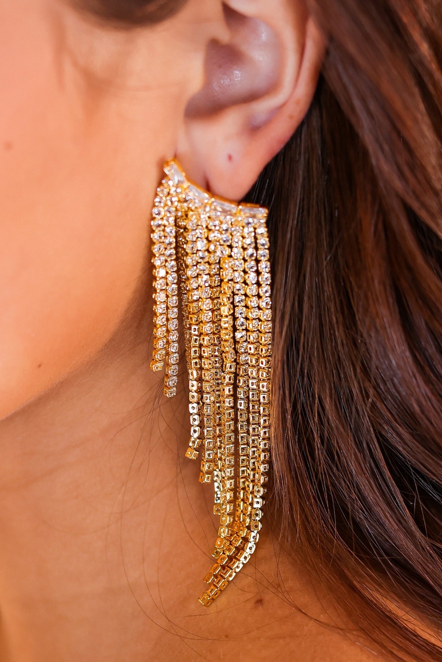 Oh Your Fancy Gold Beaded Tassel Earrings