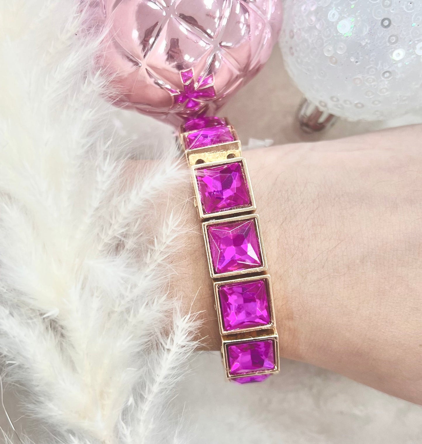 Date Night Pink Stone Bracelet