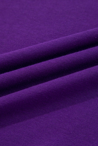 Evergreen Varsity Stripe Detail Drop Shoulder Pullover Mini Skirt Set