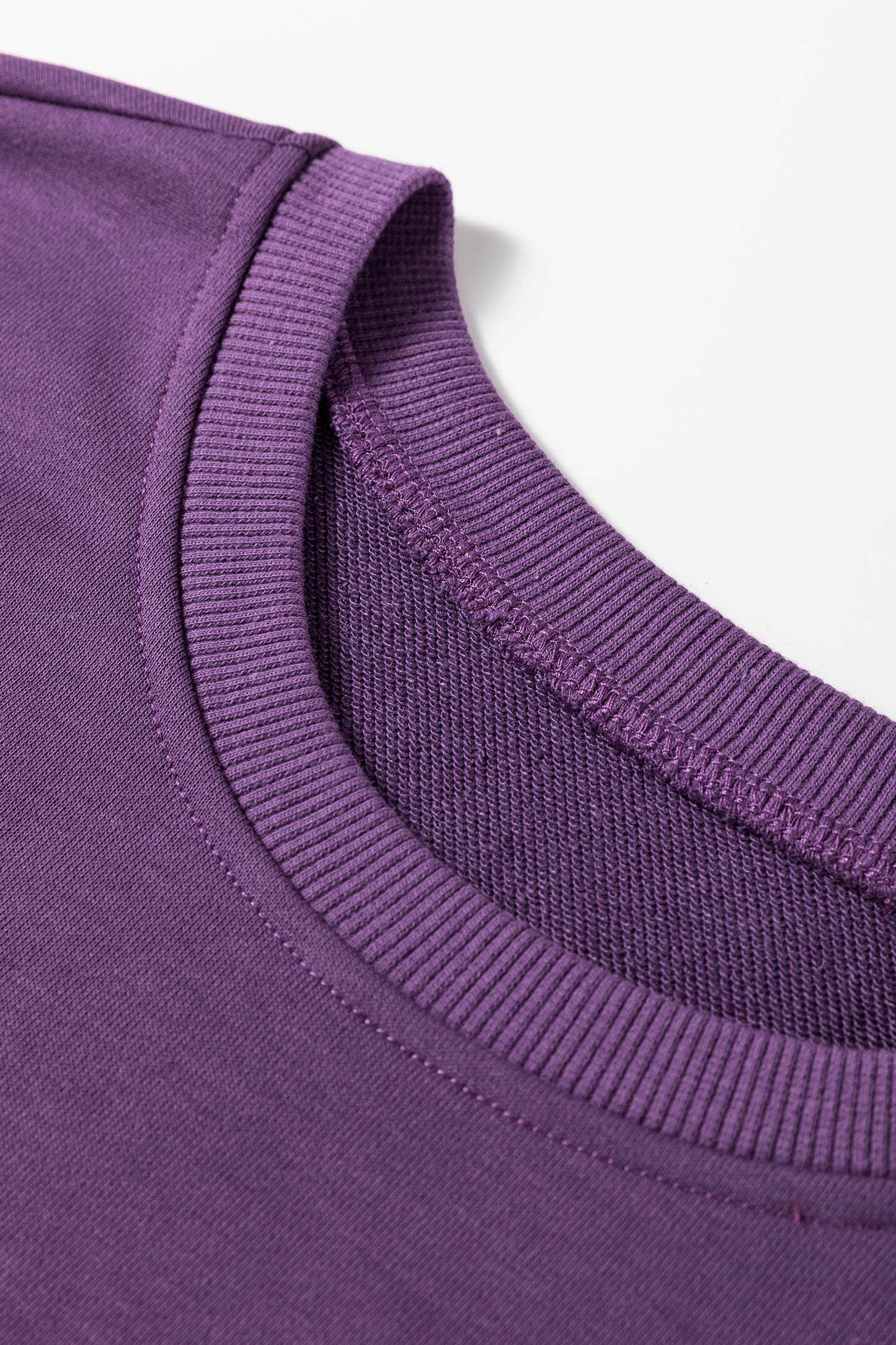 Green Bay Solid Color Oversize Slit Sweatshirt Ribbed Leggings 2pcs Set