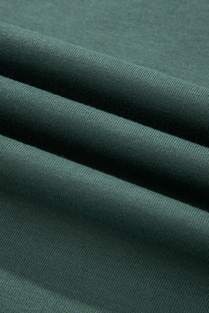 Green Bay Solid Color Oversize Slit Sweatshirt Ribbed Leggings 2pcs Set